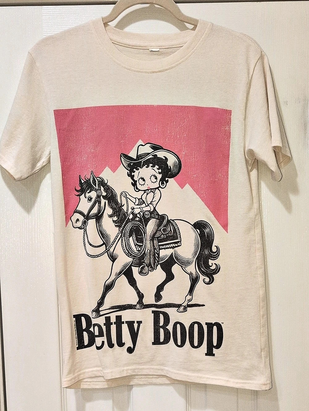 Betty Boop Cowgirl Graphic T-Shirt Western Horse Tee